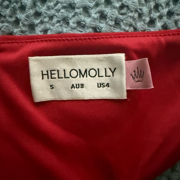 HELLO MOLLY Bar In The Sky Mini Dress Red - Picture 5 of 5